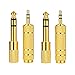 Produktbild Yakamoz 2er-Set Audio-Klinkenadapter, vergoldet, 6,35 mm männlich auf 3,5 mm weiblich, Stereo-Klinkenstecker 3,5 mm männlich auf 6,35 mm