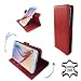 Produktbild Leder Handy Tasche - PPTV KING 7 - Smartphone Schutzhülle mit Dreh und Standfunktion - 360° Leder Rot XL*