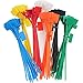 Produktbild JZZJ 140 Pieces Zip Ties Nylon Cable Ties Marker Ties, Self-Locking Cord Power Making Label Mark Tags, 6 Inches Length, 7 Colors by