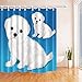 Produktbild SRJ2018 Kinder Liebe Tiere Duschvorhänge für Bad Catoon Baby Welpen Hund in Saphirblau für Kinder 180X180 cm