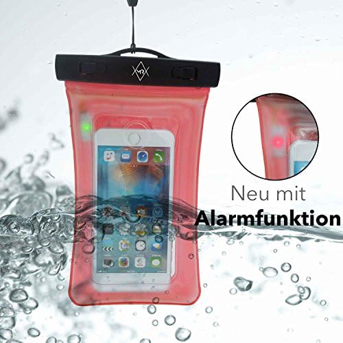 Mr Goods World First with Internal Sounder Turn Your Mobile Phone into a Underwater Camera Waterproof Mobile Phone Case – Protect Your Valuables Waterproof Underwater Case – Mobile Phone Bag Waterproof for Holiday & Beach, red