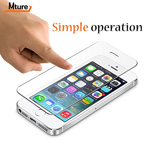 6-pack iPhone SE Schutzfolie Mture Displayschutz für iPhone SE /5/ 5S /5C Transparent Schutzfolie Screen Protector Ultra Klar Film Stressfreie, Blasenfreie Installation, Anti-Fingerabdruck High Definition LCD Displayschutzfolie (HD Clear) - 4