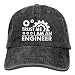 Produktbild errterfte Men and Women Trust Me I'm an Engineer 1 Vintage Jeans Baseball Cap Black Personalized Hat Comfortable Adjustable