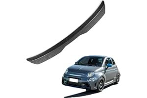 KizmiQ Auto Spoiler Posteriori per Abarth 595 Nastro Installare Adesivo,ABS Alettone Tetto Posteriore Tuning Ala Styling Accessori,B/Carbon Fiber