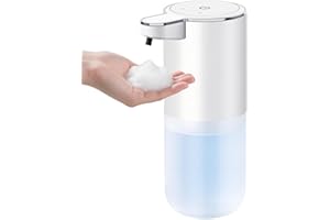 ECO4LIFE Automatic Soap Dispenser Touchless – 400ml Foaming Hand Soap Dispenser for Bathroom & Kitchen, Wall Mount or Countertop, 4 Adjustable Foam Levels, Rechargeable, IPX5 Waterproof