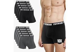 FEYNOSS Unterhosen Männer,Boxershorts Herren 10er Pack,Herren Unterhosen-Atmungsaktive für Sommer Sport,(Gr. M-4XL)