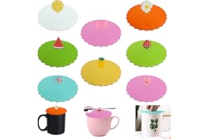 KLYNGTSK 8 szt. silikonowych pokrywek kubki do kawy wielokrotnego użytku przeciwpyłowa silikonowa pokrywka na kubek pokrywka szczelna pokrywka na kubek do kawy piwa kubek kieliszek do wina dom na zewnątrz