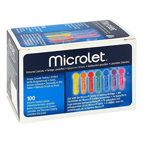 Bayer Microlet Lancetas de color 0.5mm / 28g