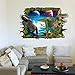 Produktbild ufengke 3D Jura Welt Lebendige Dinosaurier Wandsticker,Kinderzimmer Babyzimmer Entfernbare Wandtattoos Wandbilder