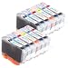 Produktbild 2 Compatible Sets of 6 Canon CLI-8 Chipped Printer Ink Cartridges (12 Inks) - Black / Cyan / Magenta / Yellow / Photo Cyan / Photo Magenta for Canon Pixma iP6600D, iP6700D, MP950, MP960, MP970, Pro 9000, Pro 9000 Mark II