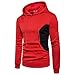 Produktbild JYJM Herren Stitching Farbe Pullover Herren Langarm Jacke Herren Casual Sport Shirt Herren Herbst Winter Warme Jacke Herren Kopf Kapuzen Shirt Herren Winter Top Shirt Herren Outdoor Winddichte Jacke