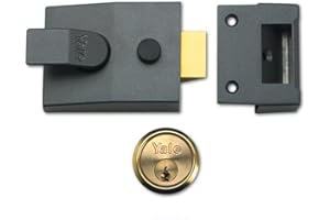 Yale Locks 89DMGPB Deadlock Nightlatch DMG Brass Cylinder 60mm Backset (Boxed)
