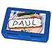 Produktbild printplanet Brotdose mit Namen Paul, Motiv Brotscheibe , Lunchbox mit Namen, Brotdose Blau - Frühstücksdose Kunststoff lebensmittelecht