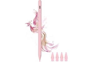 DOGAIN Stylus Pen for iPad 9th&10th - Type-c Charging Pencil for ipad Palm Rejection Active Pen Compatible with (2018-2025) Apple iPad 6/7/8/9/10/11(A16), Air 3/4/5/M2/M3, Mini 5/6, Pro 11"/12.9"/M4 (Pink)