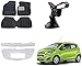 Auto Pearl Premium Quality Car Accessories Combo of Car Floor Foot Mats 3D Black. & Chrome Plated Car Front Grill. & Universal Car Windshield Mount Holder Mobile Stand. For Chevrolet Beat Type-2 RS.2920.00