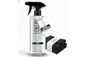 LionsWay: Limpieza de Coche en Seco con Cera de Carnauba. Detailing Profesional. Abrillantador Potente sin Agua. Tratamiento Cerámico Rápido para Coche y Moto. (Dry Wash 500ml + Bayeta Premium).