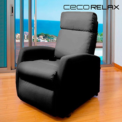 Sillón relax de masaje Compact. Función calor. 5 programas. 3 intensidades. 8 motores. Mando de control. Polipiel de alta calidad. Bolsillo portaobjetos. Varios colores.