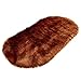 Produktbild ODJOY-FAN Oval Weich Teppich,Künstlich Schaffell Sitz Matten Teppich,Wolle Shaggy-Teppich,Warm Behaart Teppich Stuhl Abdeckung Zuhause Dekor 40 x 80 cm(A,1 PC)