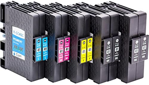 10x Ink cartridges compatible with chip for Ricoh GC 41 , for example, Lanier SG 3100 Series / 3110 DN / 3110 DNW / 7100 dn / Gestetner SG 3100 Series / 3110 DN / 3110 DNW / Gestetner SG K - 3100 dn / NRG Aficio 3100 Series SG / SG 3110 DN / SG 3110 DNW / NRG SG 3100 Series / 3110 DN / 3110 DNW / NRG SG K - 3100 dn / Ricoh Aficio 3100 Series SG / SG 3100 SNW / SG 3110 dn / SG 3110 dnw / SG 3110 n / SG 3110 SFNw / SG 3120 B SF / SG 3120 B SFN / SG 3120 B SFNw / SG 7100 dn / SG K 3100 dn
