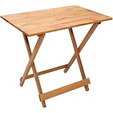 blue trend Decorative Wooden Folding Table Picnic Balcony Table 70Cm x 60Cm