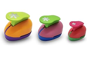 VSREI DIY Art Craft Punch Set Snowflakes, Fashion Cute Embossing Device Card Making Scrapbooking Craft Punch Paper Shaper Hole Punch Snowflake Shaped (Random color)