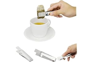 BYFRI Teebeutel-Ausdrücker, Teebeutel-Zange, Edelstahl, für Küche, Bar