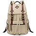 Price comparison product image iDream - Unisex Vintage Backpack Casual Daypack Fashion Pack Canvas Leather Travel Hiking Backpacks Campus School College Bookbag Rucksack Gym Shoulder Bag Portable Carry Case Bag for Sony Canon Nikon Olympus DSLR Ipad Google Nexus SamSung Galaxy Note 10.1 N8000 Microsoft Surface Tablet PC for Teenage Girls/Boys (Beige)