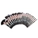 Ovonni 24pcs Professional Superior Cosmetic Makeup Brush Makeup Tools Kit Brush Set Black Brush Roll