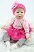 Produktbild NPKDOLL Reborn Baby Puppe Weich Silikon 22inch 55cm Magnetisch Mund Schöne Naturgetreue Niedlich Junge Mädchen Spielzeug Rosa Blumen Kopfschmuck Doll A1DE