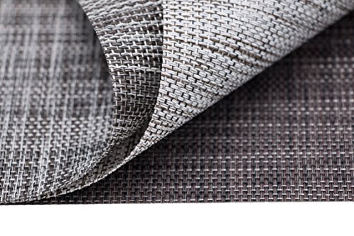 ZOLLNER® 4er-Set hochwertige Tischsets / Platzset / Tischmatten / Platzmatten abwaschbar ca. 30×45 cm steingrau meliert, in verschiedenen Farben erhältlich, vom Hotelwäschespezialist, Serie „Mel“ - 4
