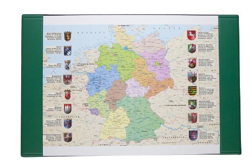 Preisvergleich Produktbild Idena 350024 - Schreibtischunterlage 68 x 45 cm, Motiv: Deutschlandkarte