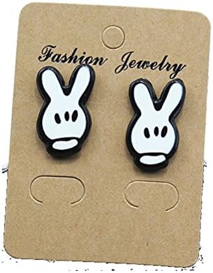 caringa White Earrings – Mickey Mouse – Mickey Mouse Glove