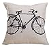 Produktbild KAKICSA Wintop Square Decor Cotton Linen Bicycle Pillow Case Cover Bike Sofa Couch Chair Cushion Covers 18x18