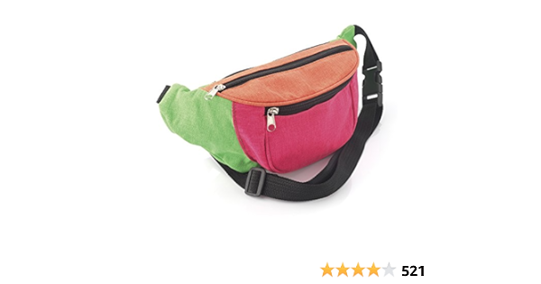 multi coloured bum bag