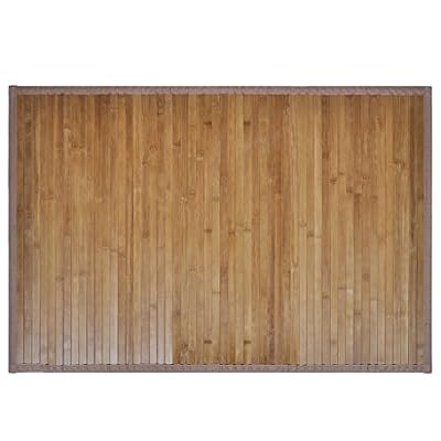 vidaXL Tapis de bain salle de bains en bambou Antidérapant 60 x 90 cm Marron