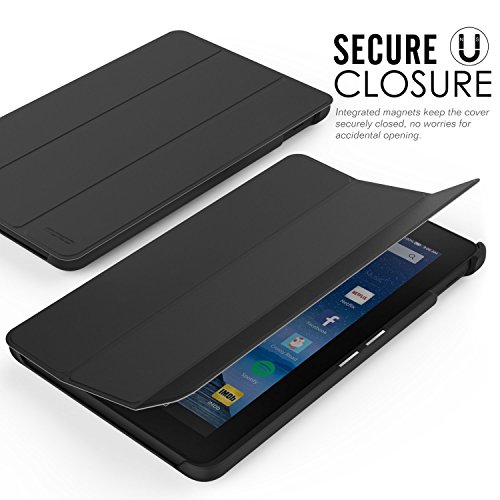 MoKo Fire 7 2015 Hülle – Ultra Slim Lightweight Schutzhülle Smart Cover Case mit Standfunktion für Amazon Fire 7.0 Zoll (5. Generation – 2015 Modell) Tablet, Schwarz - 2