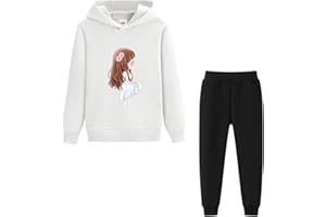 LSHDCER Jogginganzug Mädchen Freizeitanzug 2tlg Bekleidungsset Kinder Sportanzug Trainingsanzug Outfit-Set Sweatjacke & Sweathose