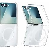 Coverzone Samsung Galaxy Z FLİP 7 İle Uyumlu Kılıf Şeffaf, Wireless Magsafe ile uyumlu Silikon Kapak Galaxy Z FLİP 7 ile uyum