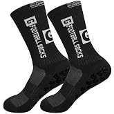Ghassy Co. Men's Anti-Slip Base Football Running Fitness Cotton Sports Socks