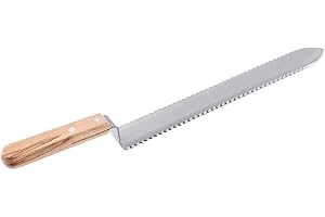 HILITAND 280mm Couteau à Désoperculer Dentelé Couteau à grattoir à Miel dentelé en Acier Inoxydable, Extraction du Miel Outil de Grattage pour Apiculture