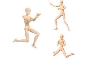Haniforever Artists Manikin Drawing Figure Mannequin,Cool Action Stop Motion with Joints,Art Model Human Body for Sketching Supplies,Painting,Artists,Decoration (Flesh,Female)
