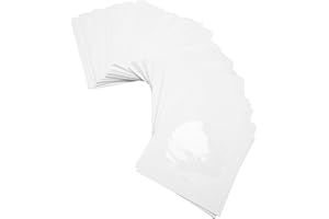 CICIGLOW Opakowania CD DVD, 100 Sztuk DVD CD Media Papierowe Koperty Koperty Pyłoszczelne Koszulki Wielokrotnego Użytku z przezroczystą klapką zamykającą Okienko na płytę 8 Cm