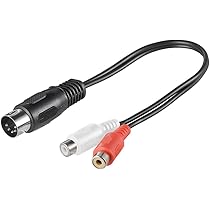 1.2 METRE 4 X RCA PHONO SOCKETS TO 5 PIN DIN 180 DEG PLUG CABLE AUDIO ADAPTER