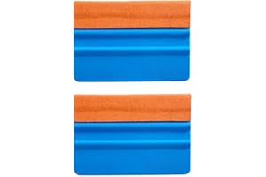 Gebildet Durable Suede Felt Edge Squeegee de 4 Pulgadas Car Vinyl Film Wrapping Squeegee Ventana Tint Herramienta de Trabajo, Professional Scratch Libre Enjugador, Paquete de 2