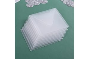 OTCRAFT 10Pcs4.75x4.75'' Stamp & Die Storage Pockets Resealable Clear Plastic Seal Bags Storage Case for Cutting Dies Stencil Album Stamp Crafts DIY Scrap Booking Paper Card Craft Cutting Dies Card Making