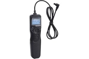 DAUERHAFT RS-80N3 Shutter Release Timer,Automatic Timer Shutter Release,Timer Shutter Release Remote Control,for Canon 5DS 5D3 5D4 7D2 7D 1DS 6D 6D2,with Remote Socket Support