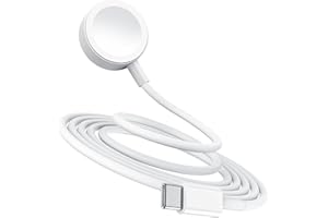AINLINSO White Magnetic Wireless Smartwatch Charger with USB-C Cable - Compatible with Apple Watch Series 8/7/6/5/4/3/2/SE Ultra,38/40/42/44mm(3.3ft)