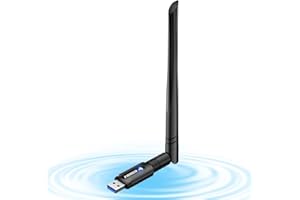 FIDECO WiFi Adapter - AC1200 Dual Band (5.8G/Max 867Mbps & 2.4G/Max 300Mbps), WiFi Dongle with 5dBi High Gain Antenna, USB 3.0 WiFi Adapter for Desktop/Laptop, Support Windows, Mac Os X 10.6-10.15
