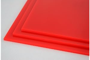 52 NORTH 3mm Perspex Acrylic plastic sheet Perspex Sign Material - multiple sizes and Colours - Black, White, Red, Green, Blue, Orange (A4 (300mmx200mm), Red)