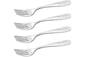 MIKKEN Viva Haushaltswaren 4 fourchettes en Acier chromé pour Enfant Motif Pingouin Couverts pour Enfant, chromé, Argent, 14 x 2,5 x 1 cm de 38444 #